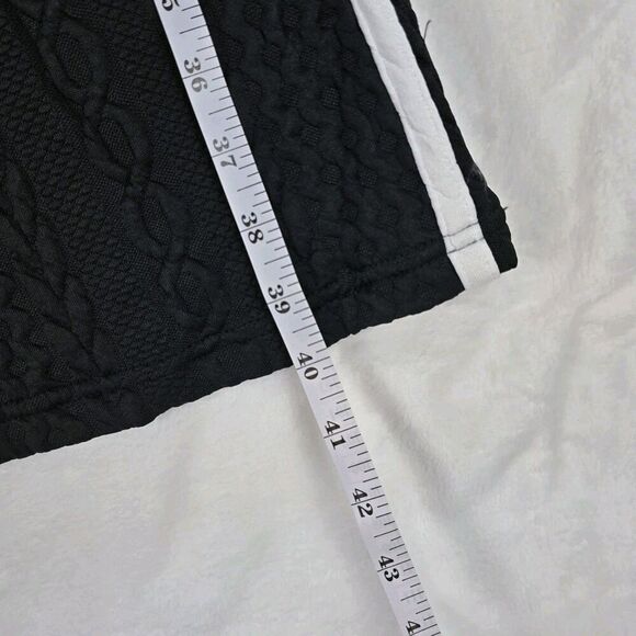 Knitted Sleeveless Cardigans Pants Lounge Set Women XL Black White Trim - Picture 14 of 14